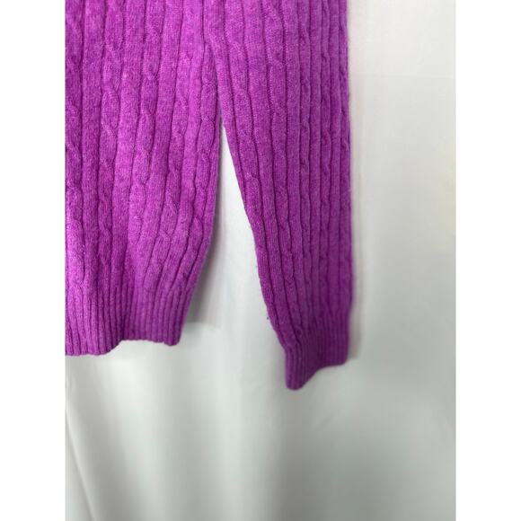 J Crew cashmere wool blend sweater top fuchsia purple women's small - Picture 3 of 14